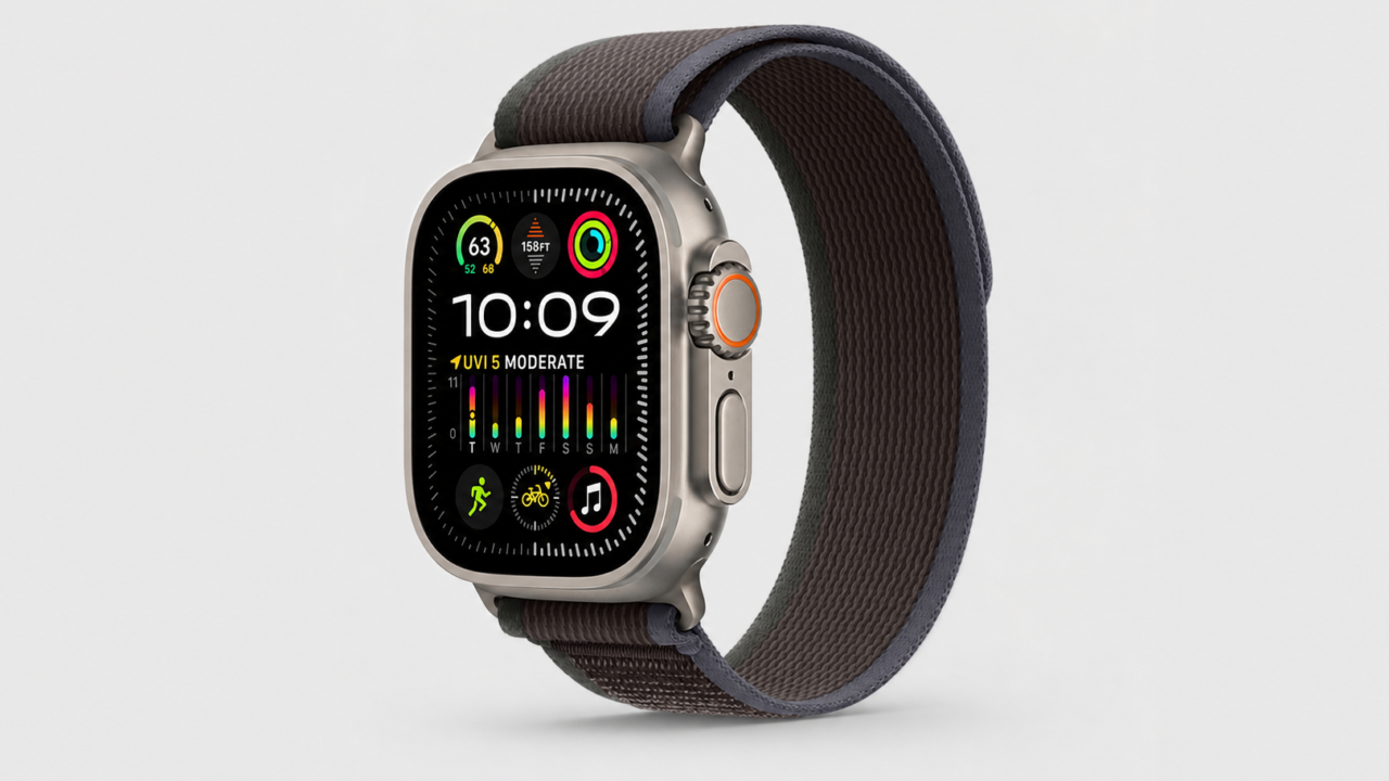 Apple Watch Ultra 2 with titanium build, bright display, and outdoor-focused features designed for extreme conditions